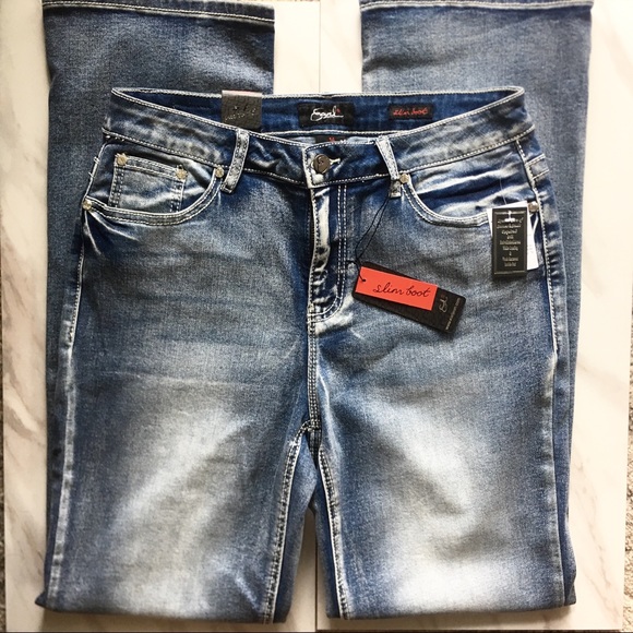 EARL JEAN Slim Boot Cut with Rhinestones and Studs - Picture 2 of 8